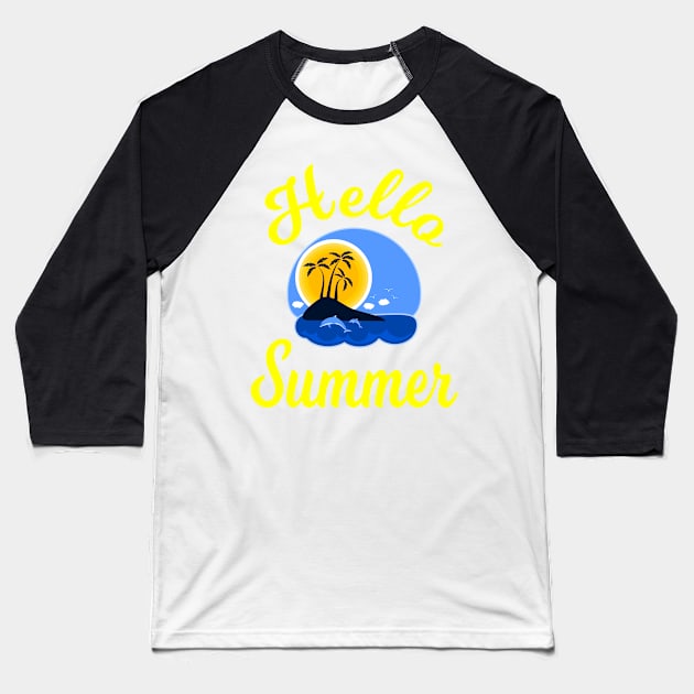 Summertime Baseball T-Shirt by Boo Face Designs